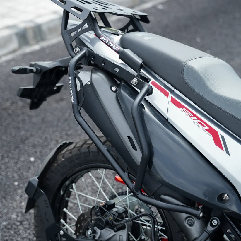 Moto Torque Black Saddle Stay for Hero XPulse 210 – Touring Pannier Support Rack