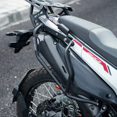 Moto Torque Black Saddle Stay for Hero XPulse 210 – Touring Pannier Support Rack