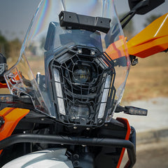 Moto Torque Spider Headlight Guard for KTM 390 Adventure / Adventure X 2025 – Rugged MS Front Lamp Protection