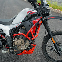 Moto Torque Titan X Crash Guard (Red) mounted on Hero XPulse 210 – Engine and Frame Protection