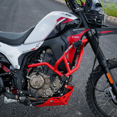 Moto Torque Titan X Crash Guard (Red) mounted on Hero XPulse 210 – Engine and Frame Protection