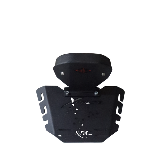 MotoCare CNC Rear Carrier with Backrest for Hero XPulse 210 – Touring Comfort & Luggage Mount