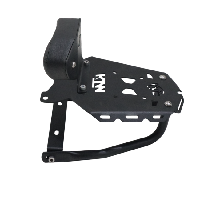 Motocare CNC Rear Carrier with Backrest for KTM Adventure 250/390 (2025) – Touring Rack with Pillion Support
