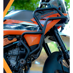 Motocare Crash Guard with Dual Sliders (Black) for KTM Adventure 250/390 2025 – Heavy-Duty Engine Protection