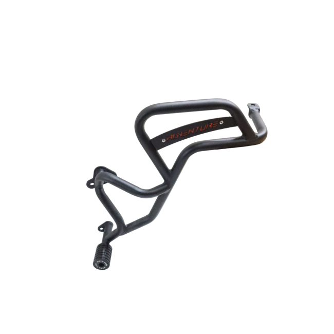 Motocare Crash Guard with Dual Sliders (Black) for KTM Adventure 250/390 2025 – Heavy-Duty Engine Protection