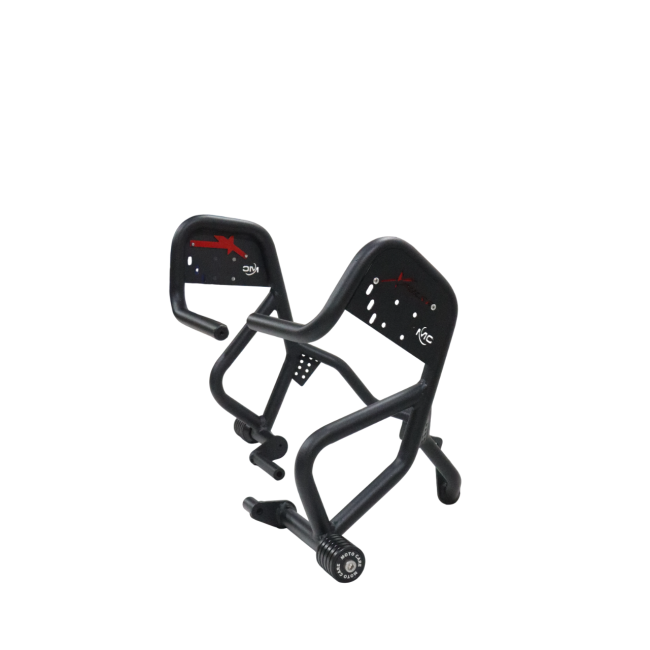 MotoCare Crash Guard with Dual Sliders installed on Hero XPulse 210 – Off-Road Engine Protection