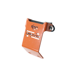 Motocare GPS Mount in Black and Orange for KTM Adventure 250/390 2025 – CNC Adjustable Navigation Holder