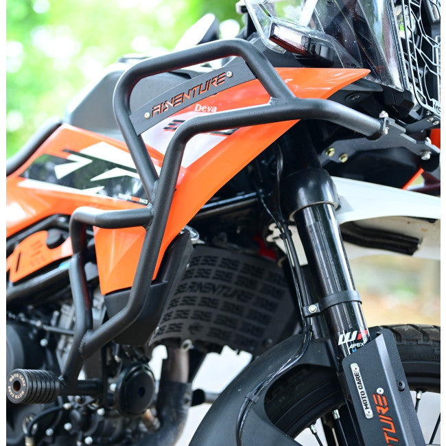 KTM Adventure 390 radiator guard MotoCare Black Orange