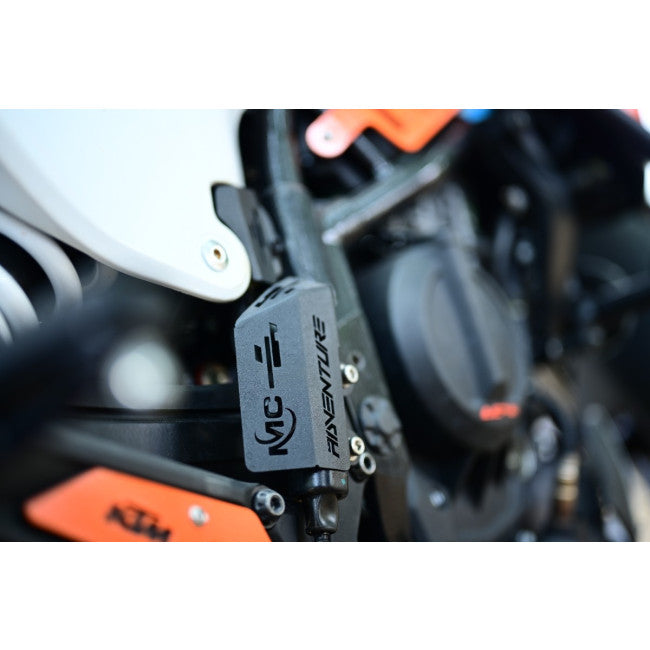 Motocare Rear Master Cylinder Guard for KTM Adventure 250/390 2025 – Orange and Black