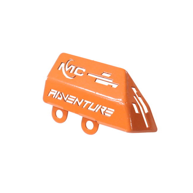 Motocare Rear Master Cylinder Guard for KTM Adventure 250/390 2025 – Orange and Black