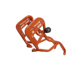 Motocare TYPE 2 Crash Guard Orange with Dual Sliders for KTM Adventure 250/390 – 2025 Model