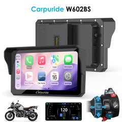 Carpuride W702BS 7 inch BMW motorcycle CarPlay display
