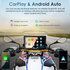 Carpuride W702BS 7 inch BMW motorcycle CarPlay display
