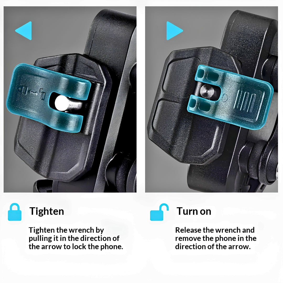 LGP 1314 motorcycle phone holder with vibration damper
