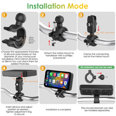 Carpuride W603D wireless motorcycle CarPlay display
