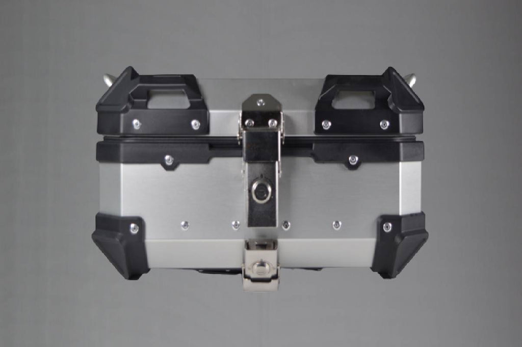 Moto Vanguard 22L silver aluminum motorcycle top box