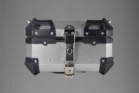 Moto Vanguard 22L silver aluminum motorcycle top box