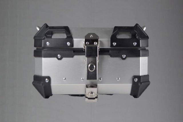 Moto Vanguard 22L silver aluminum motorcycle top box