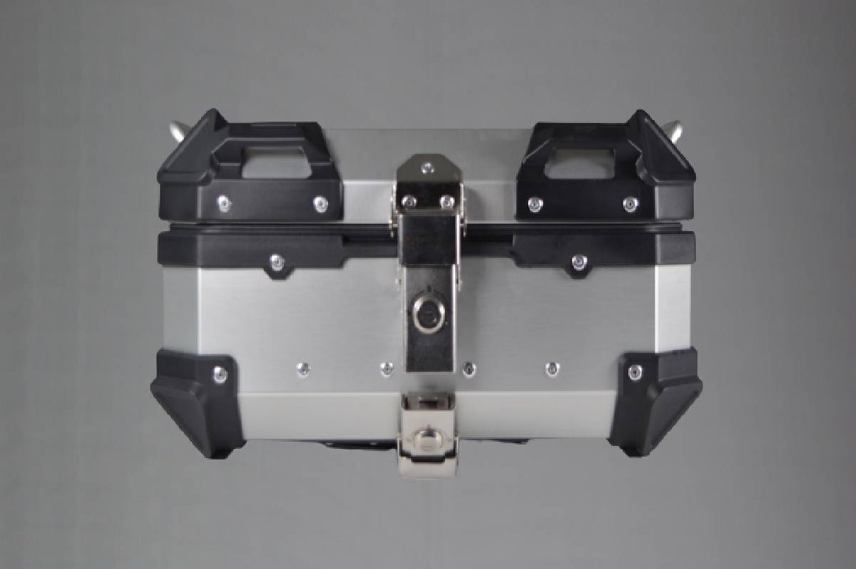 Moto Vanguard 22L silver aluminum motorcycle top box