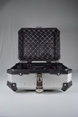 Moto Vanguard 22L silver aluminum motorcycle top box