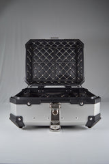 Moto Vanguard 22L silver aluminum motorcycle top box