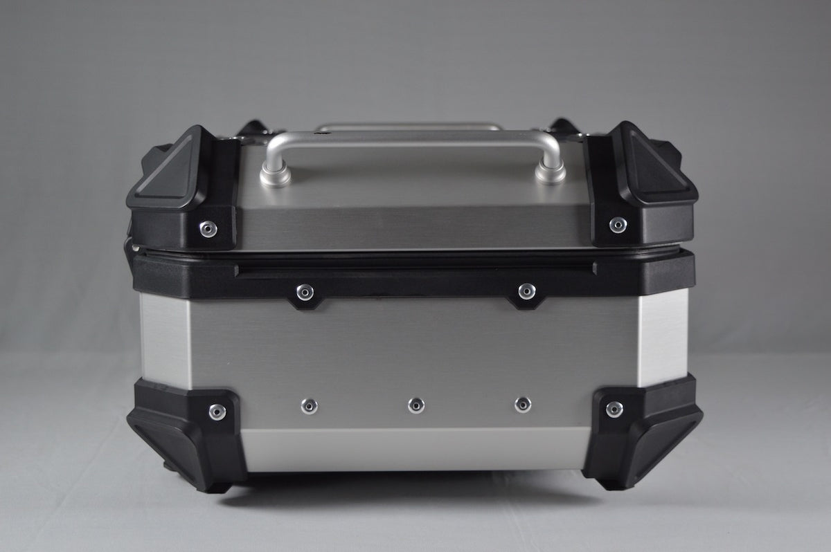 Moto Vanguard 22L silver aluminum motorcycle top box