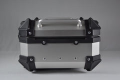 Moto Vanguard 22L silver aluminum motorcycle top box