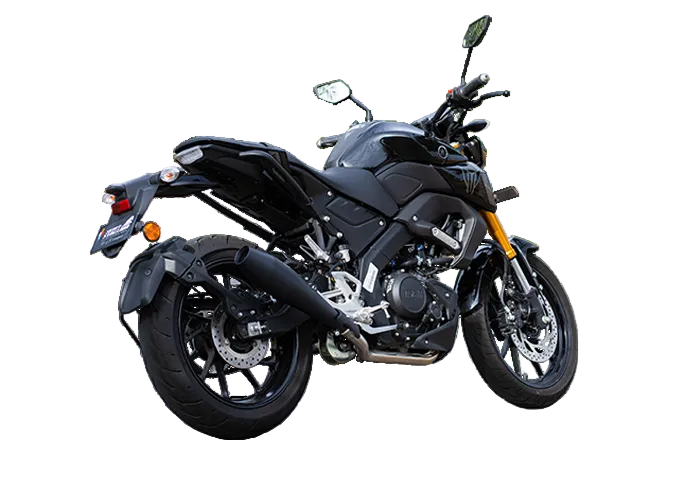 Silver Stallion Storm performance exhaust for Yamaha MT15 black matte brushed
