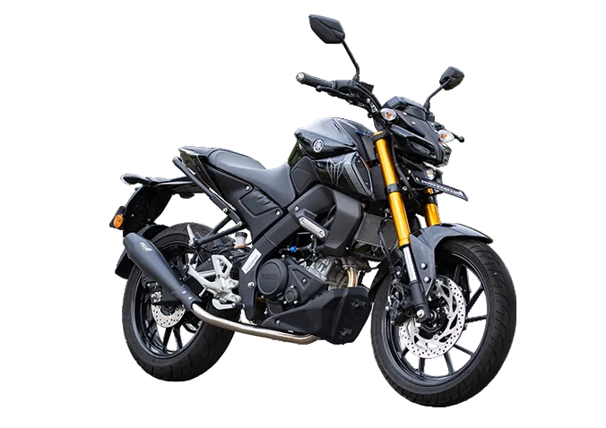 Silver Stallion Storm performance exhaust for Yamaha MT15 black matte brushed