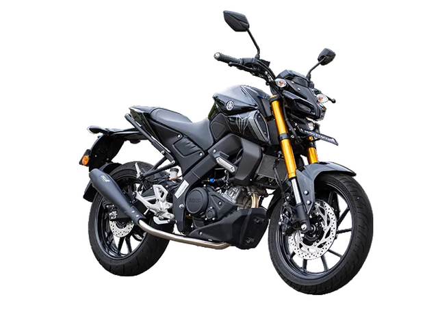 Silver Stallion Storm performance exhaust for Yamaha MT15 black matte brushed