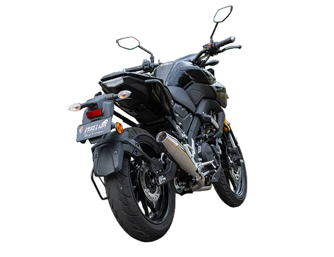 Silver Stallion Storm performance exhaust for Yamaha MT15 black matte brushed