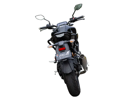 Silver Stallion Storm performance exhaust for Yamaha MT15 black matte brushed
