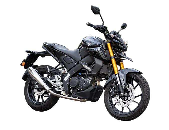 Silver Stallion Storm performance exhaust for Yamaha MT15 black matte brushed