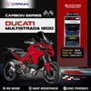 CRANK1 CFB181 rear carbon brake pads for Ducati Multistrada 1200 2015-2017