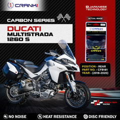 CRANK1 CFB181 rear carbon brake pads for Ducati Multistrada 1260 S 2018-2020