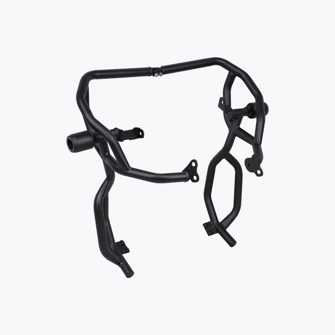 LEGUNDARY Custom bazooka crash guard with slider for Royal Enfield Himalayan 450 black engine guard