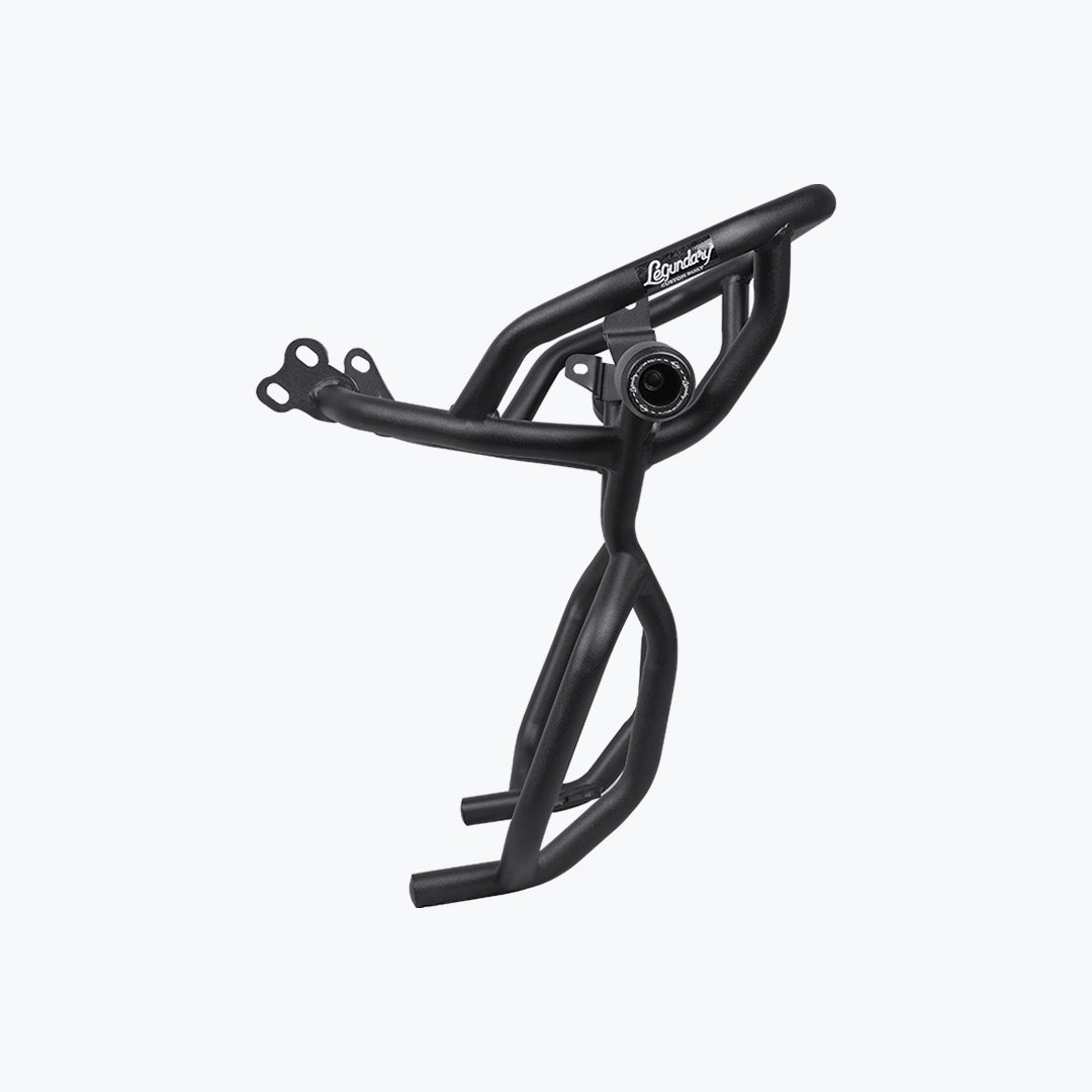 LEGUNDARY Custom bazooka crash guard with slider for Royal Enfield Himalayan 450 black engine guard