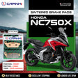 CRANK1 CB691 sintered front brake pads for Honda NC750X (2014 Onwards) premium motorcycle braking upgrade.
