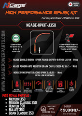 Ngage High Performance Ignition Kit for Royal Enfield Meteor 350, Classic 350, Hunter 350, Bullet 350 – Double Iridium Plug + Racing Cable + Resistor Cap