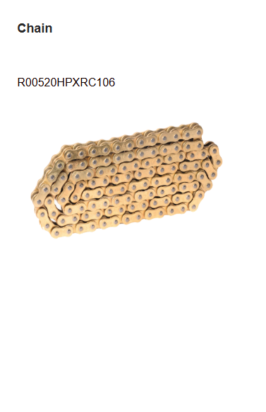 Brass Chain and Sprocket Kit 14T 42T 106 Links for Kawasaki Ninja 300 HPXRC 237