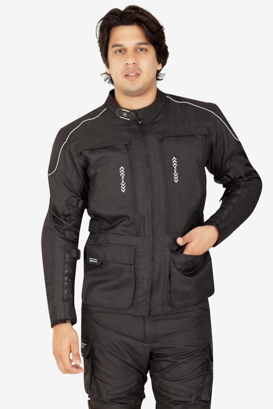 Lone Ranger Viking touring motorcycle jacket front view


