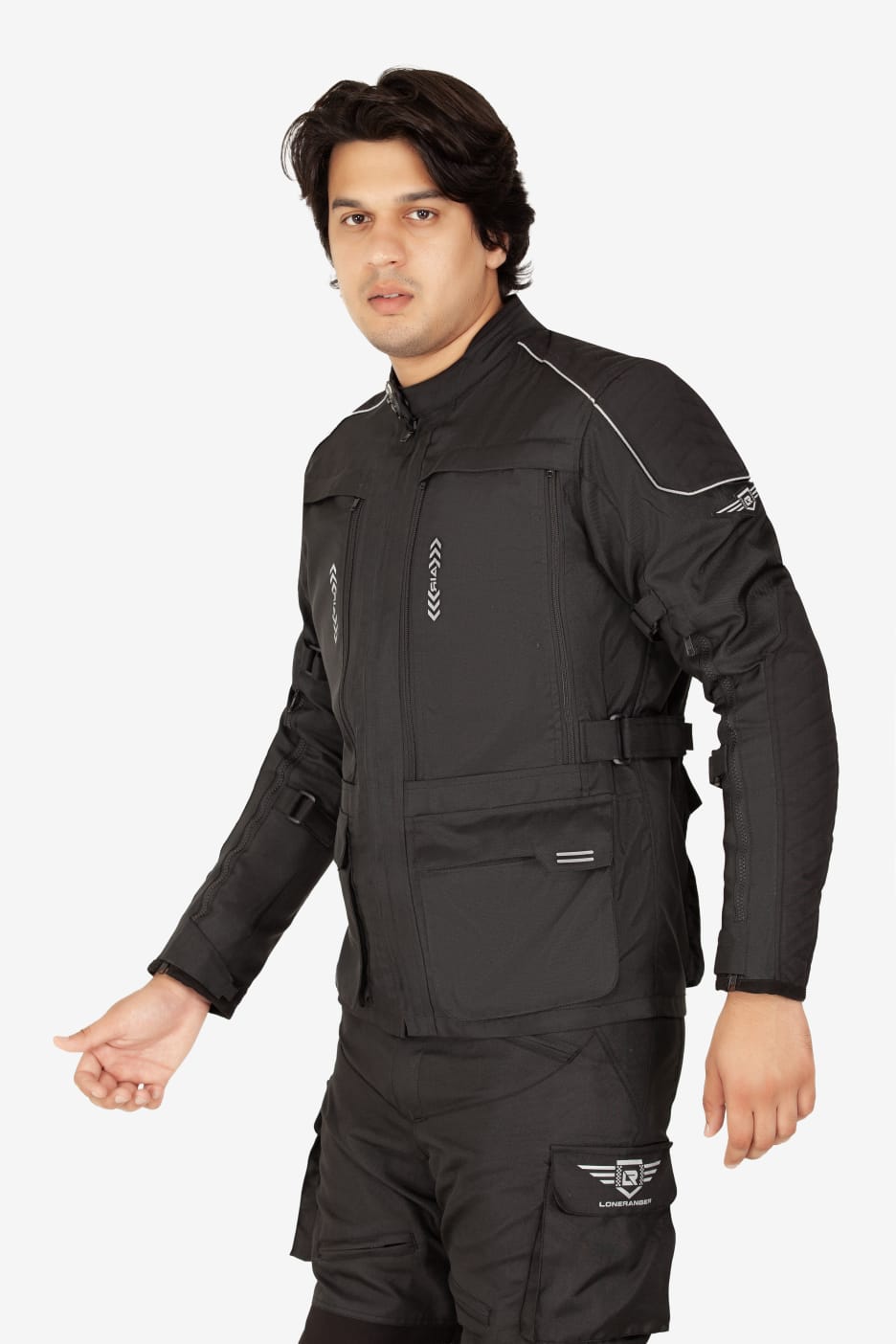 Lone Ranger Viking touring motorcycle jacket front view

