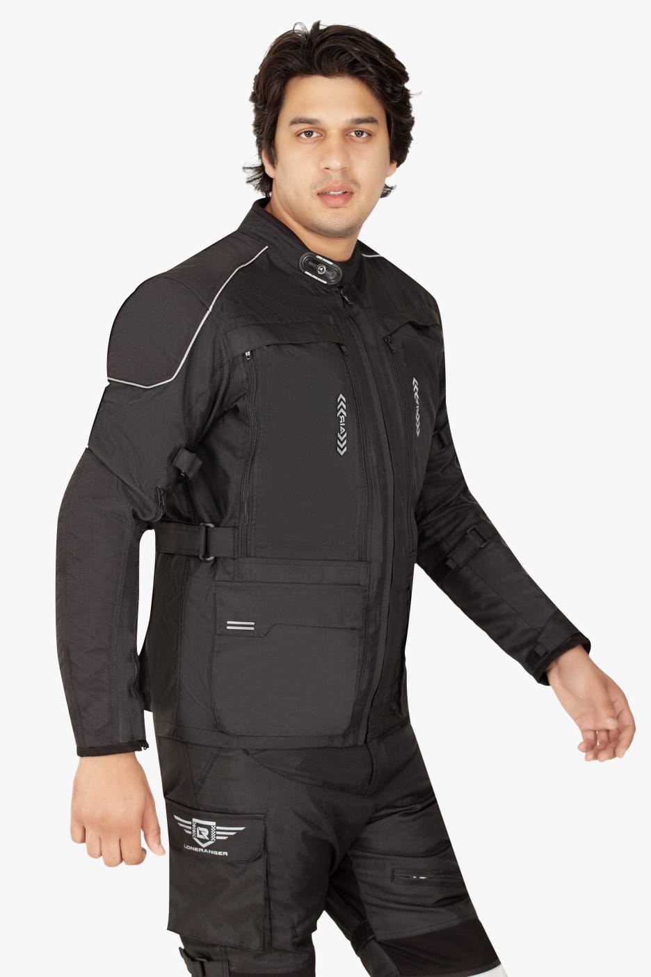 Lone Ranger Viking touring motorcycle jacket front view

