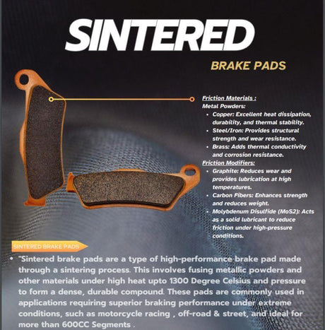 Ngage HBS 163 sintered rear disc brake pads for Yezdi Roadster motorcycle
