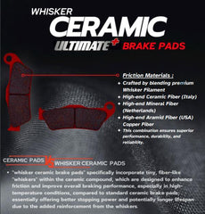 Ngage Whisker Ceramic Brake Pads for Hero XPulse 200 / XPulse 210 – Front (HB-008) & Rear (HB-104) | High Performance Motorcycle Brake Pads