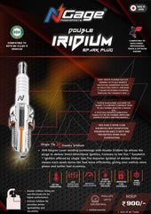 Ngage Double Iridium Spark Plug BNL8RTII-9 for Husqvarna 250
