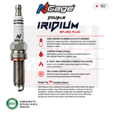 Ngage Double Iridium Spark Plug for Royal Enfield Himalayan 411, 440, Interceptor 650, Continental GT 650, Super Meteor 650, Shotgun 650, Classic 650 | B8RII-8 | High Performance Plug