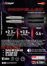 Ngage Powerparts Propellex Powerflow exhaust for Super Meteor 650