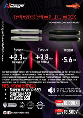 Ngage Powerparts Propellex Powerflow exhaust for Super Meteor 650