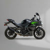 Barrel Rogue V2 stainless steel slip-on exhaust with link pipe for Kawasaki Ninja 500 motorcycle